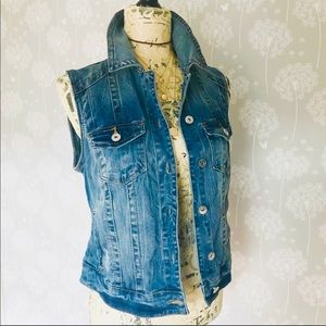 INC denim vest Small